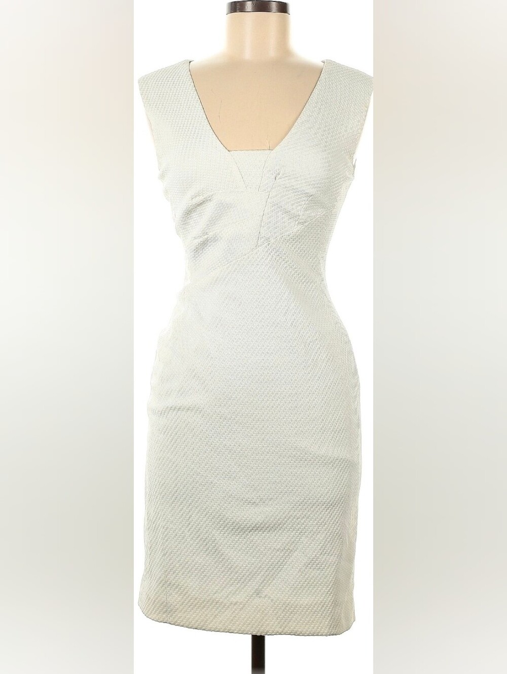 Reiss Ivory Textured Strapless Sheath Dress